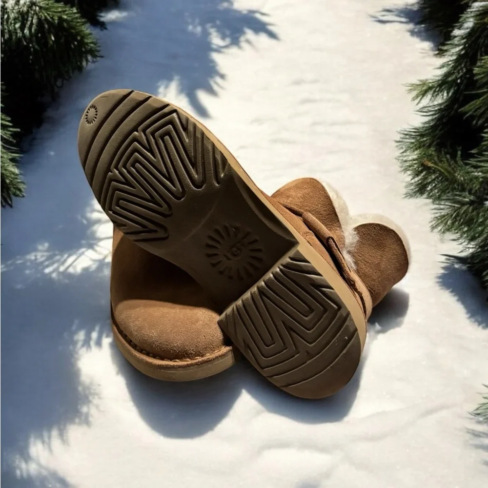 UGG Zariyah Water Repellent Tan Suede Ankle Boots.
